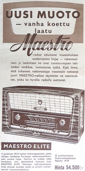 Maestro Elite / Seura 31.1.1957 (Juhani Mäki-Teppo)