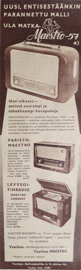 Maestro -radiot Seura nro:21 / 22.5.1957 (Juhani Mäki-Teppo)