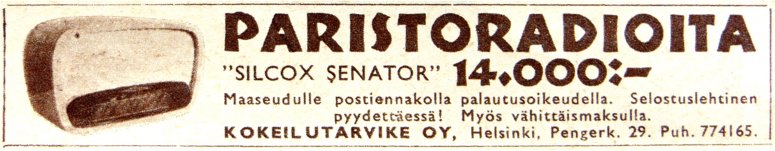 Silcox Senator Seura nro:18 / 4.5.1955 (Juhani Mäki-Teppo)